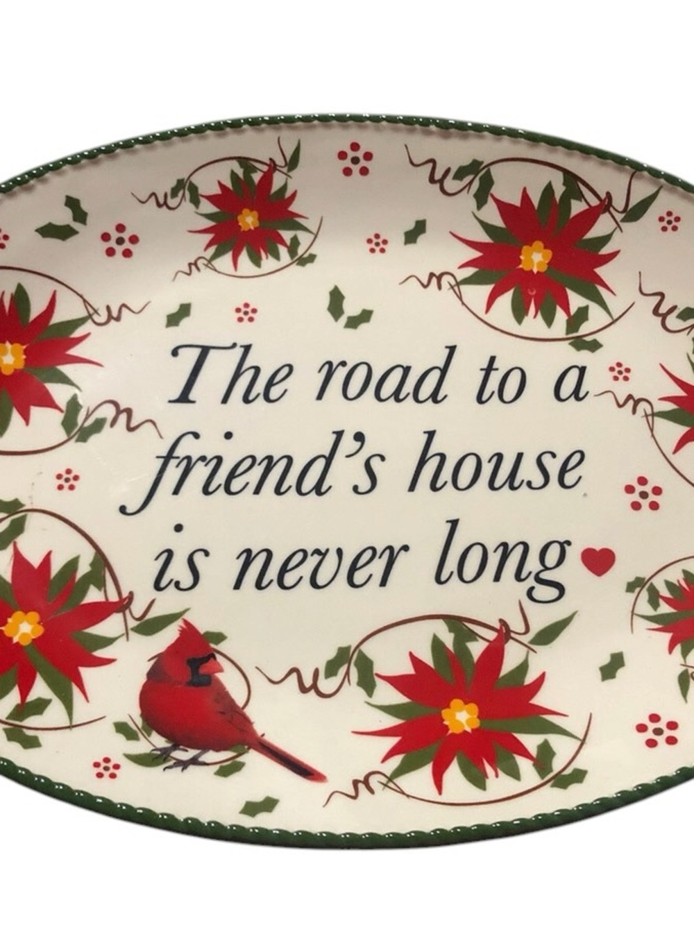 Temp-Tations by Tara White Ceramic Seasonal Serving Plate with Logo